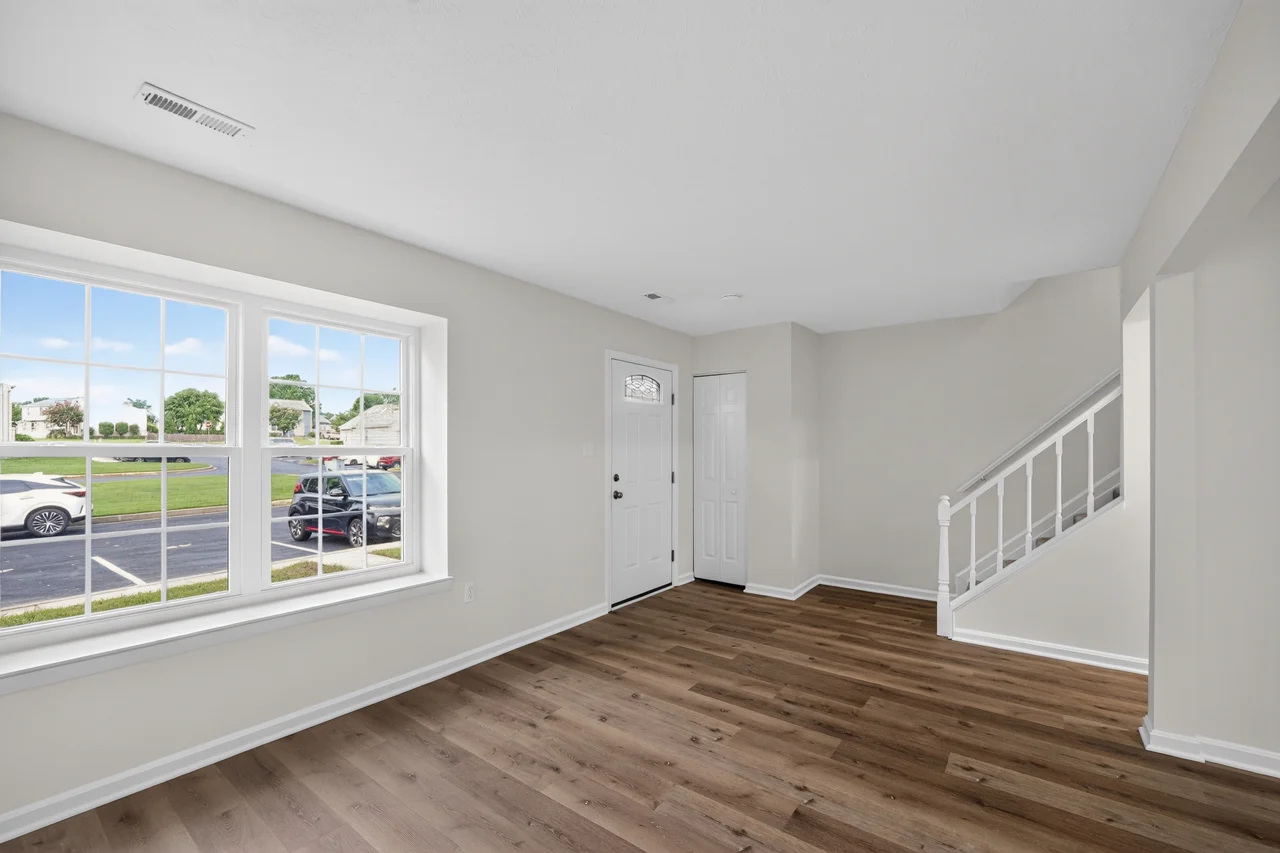 Living room with front window