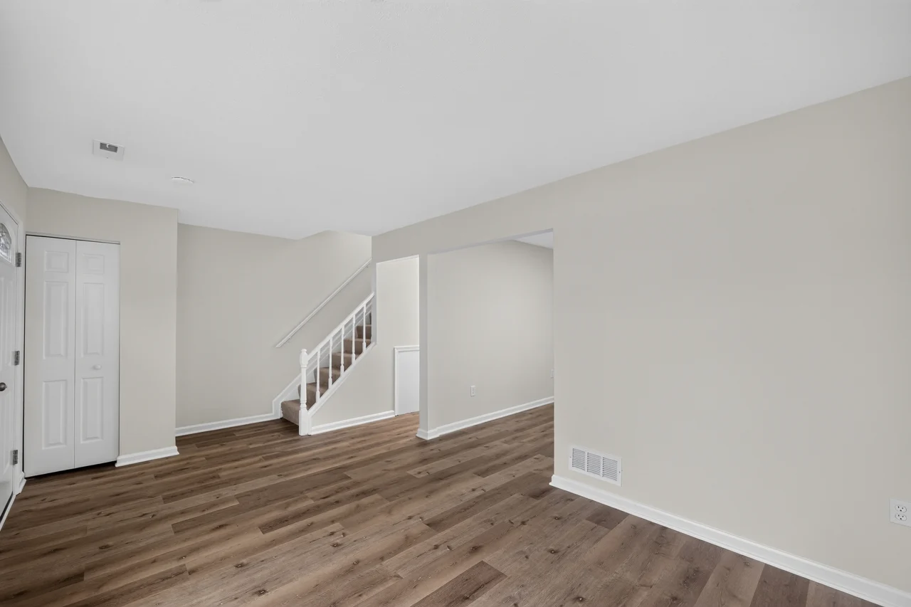 Living area and stairs